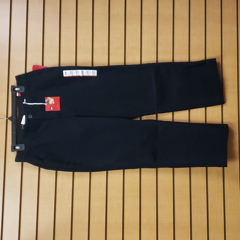 Lee Womens Pants Sinfully Soft Black Straight Leg Size 10 Petite Comfortโฆ